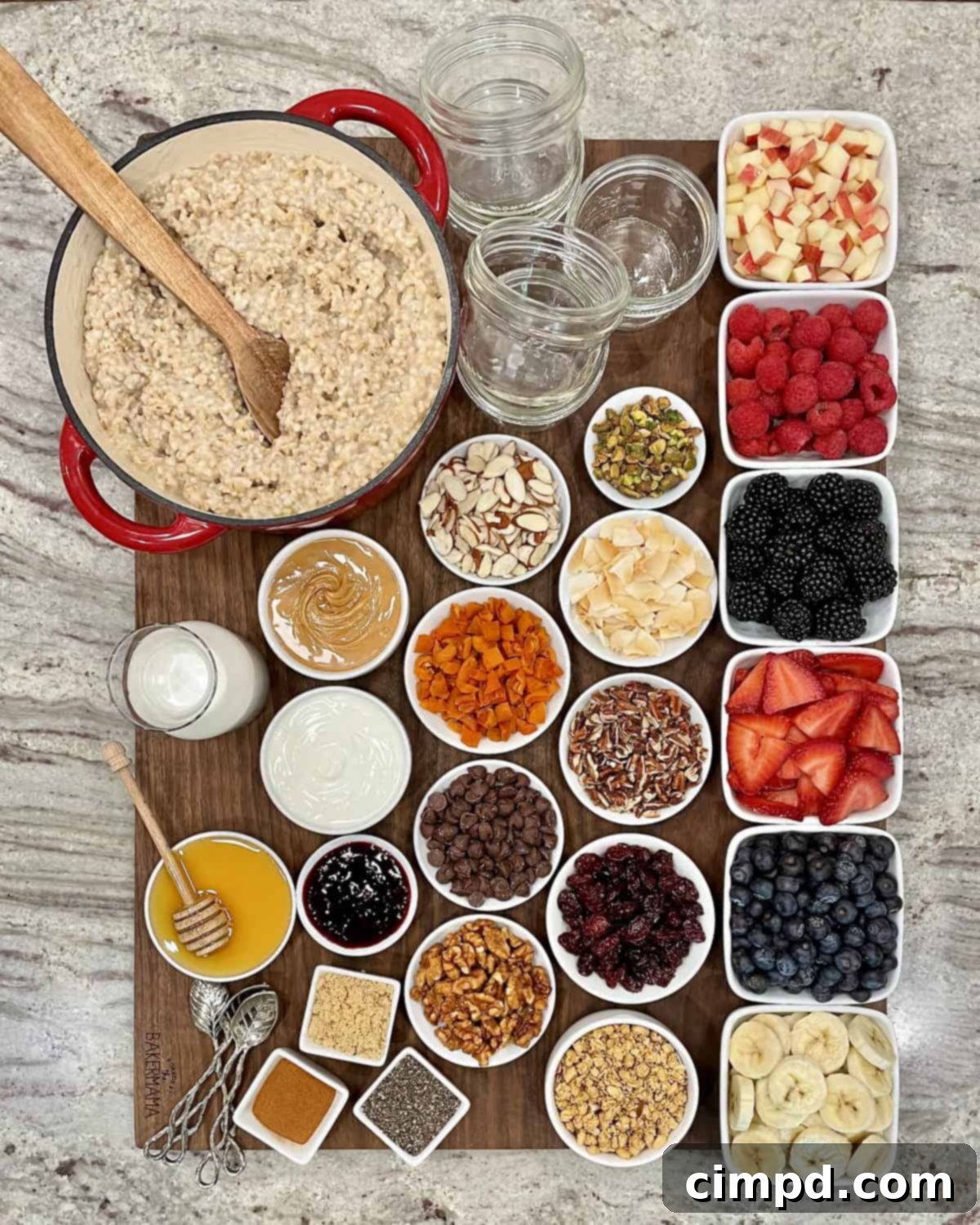 Top-Your-Own Oatmeal Board by The BakerMama