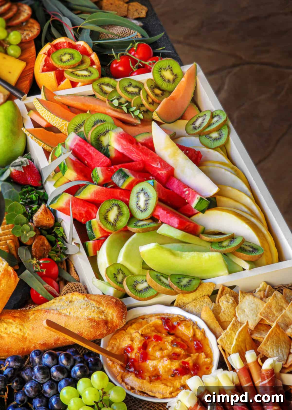 Summer Grazing Table - Array of Cheeses and Fruits