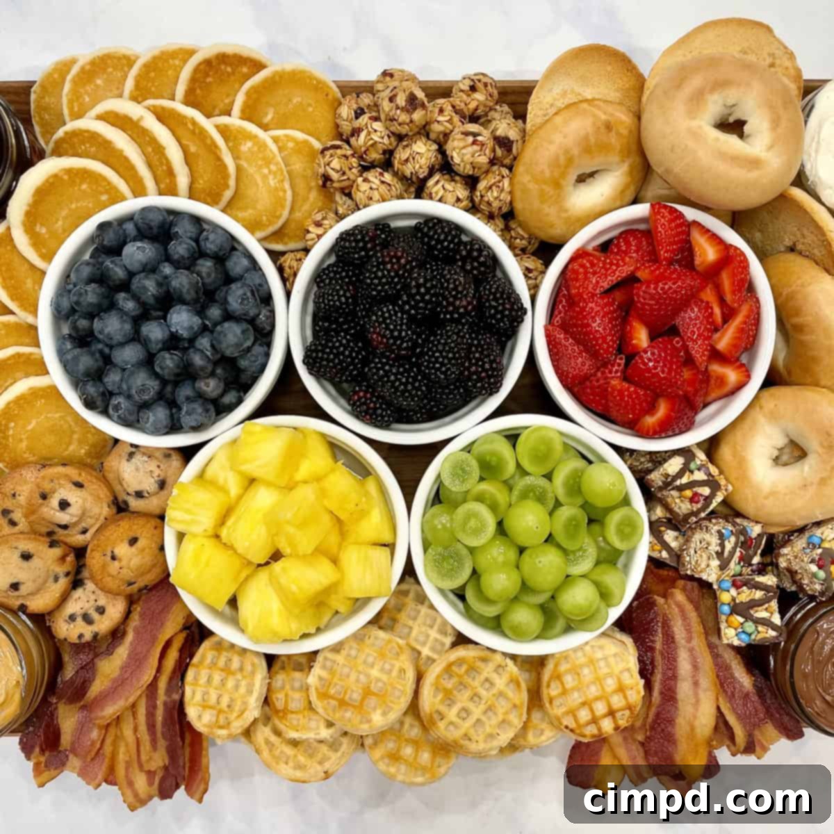 Olympic Morning Fuel 4 Delicious Olympic Breakfast Board featuring a variety of small breakfast items