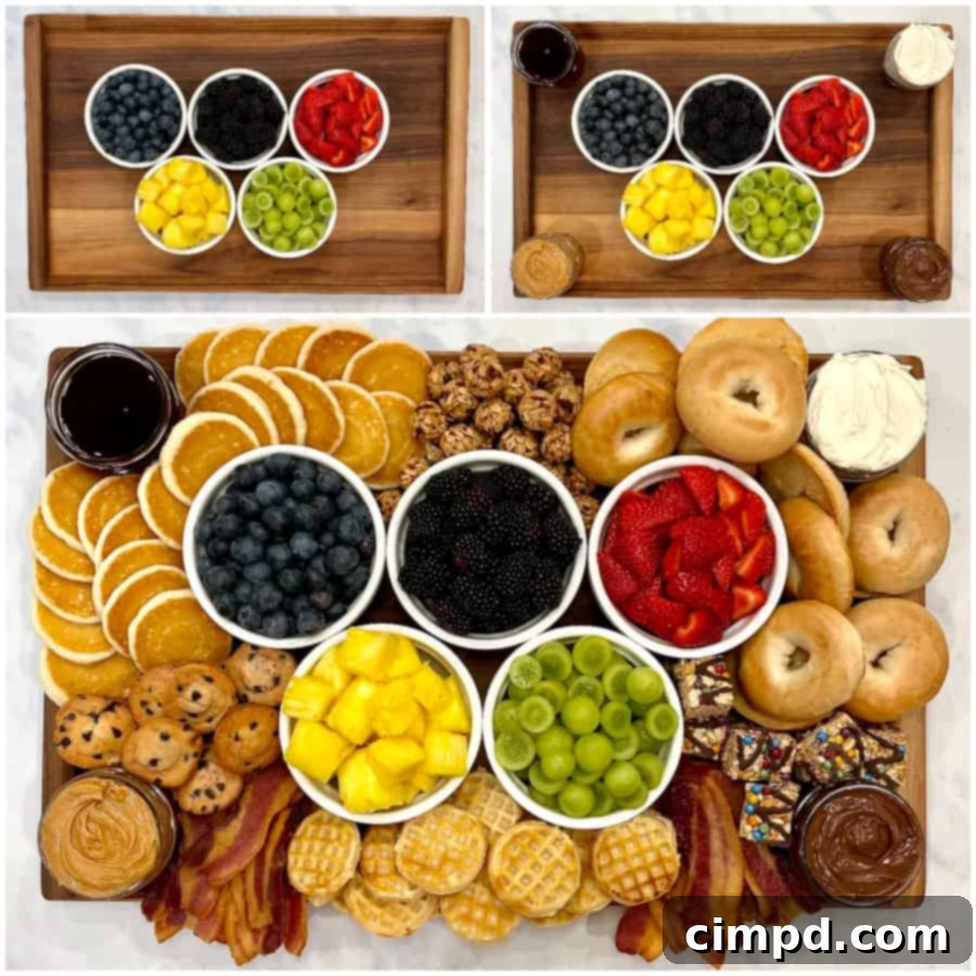 Olympic Morning Fuel 5 Close-up of a section of the Olympics Breakfast Board, showing variety