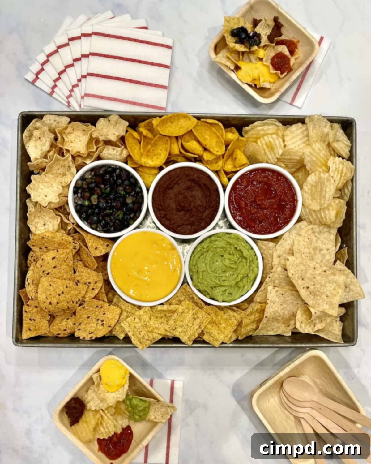 Festive Olympic Chips and Dips Tray by The BakerMama