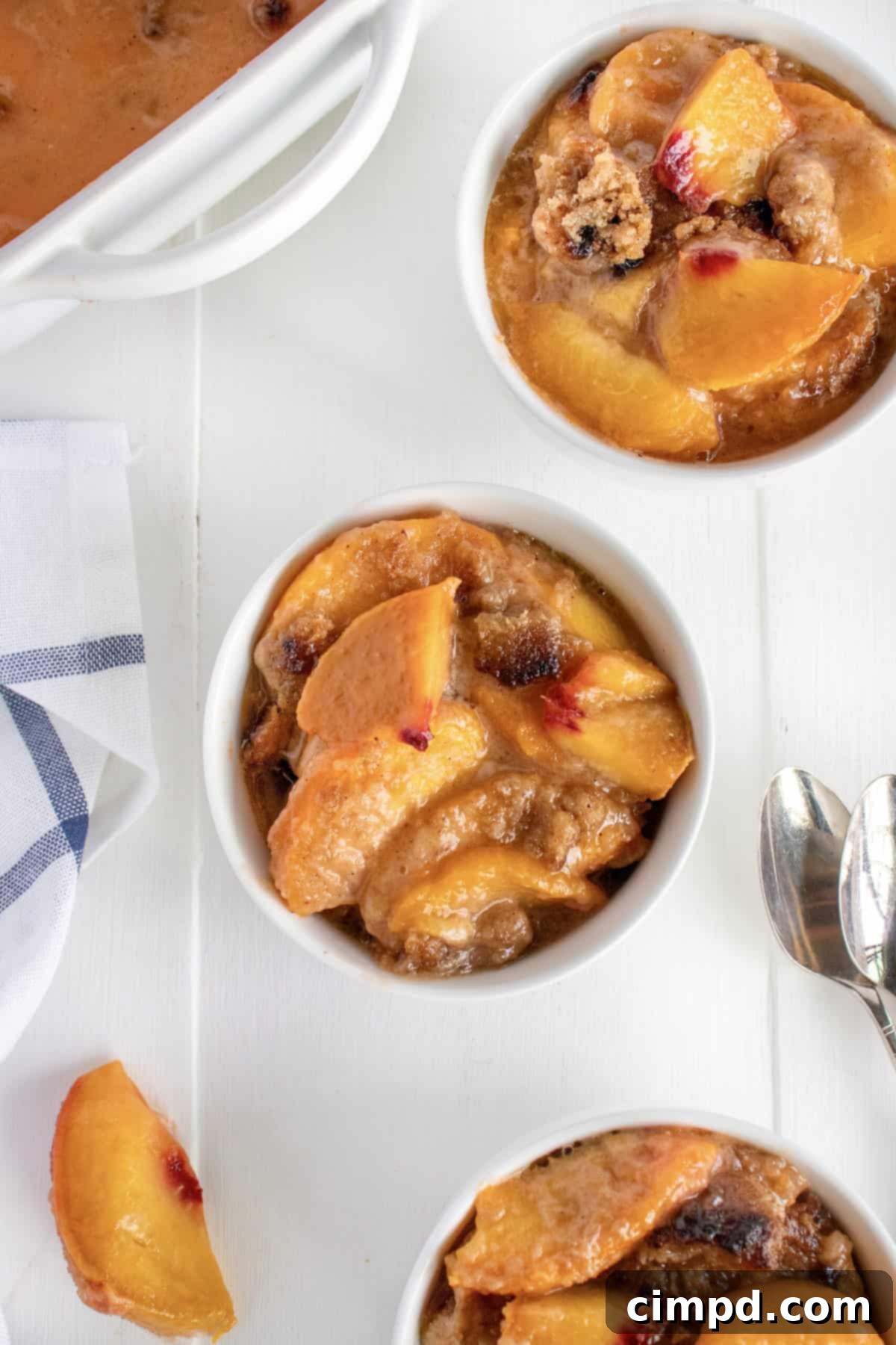 Fresh Peach Crumble by The BakerMama