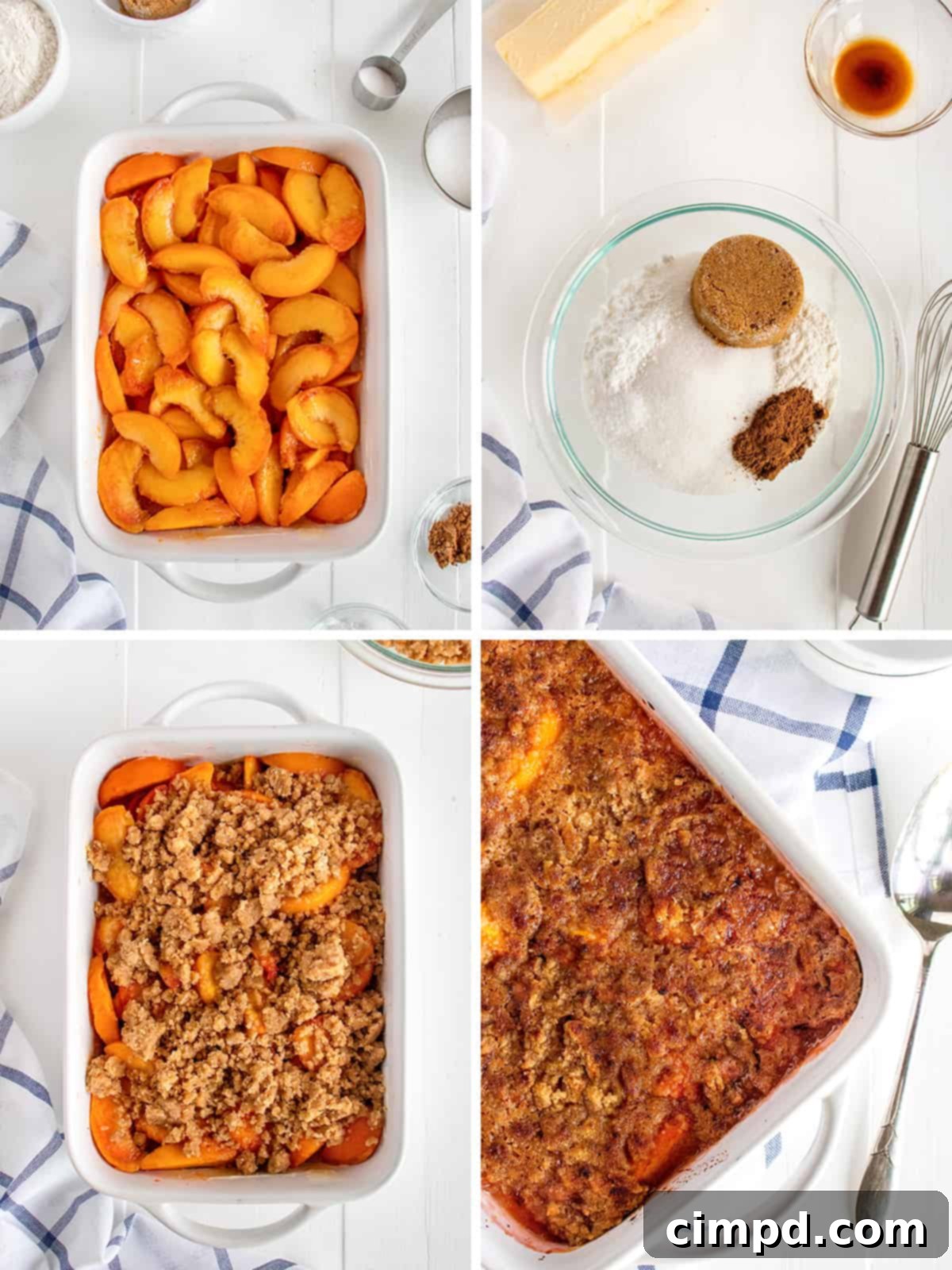 Fresh Peach Crumble by The BakerMama