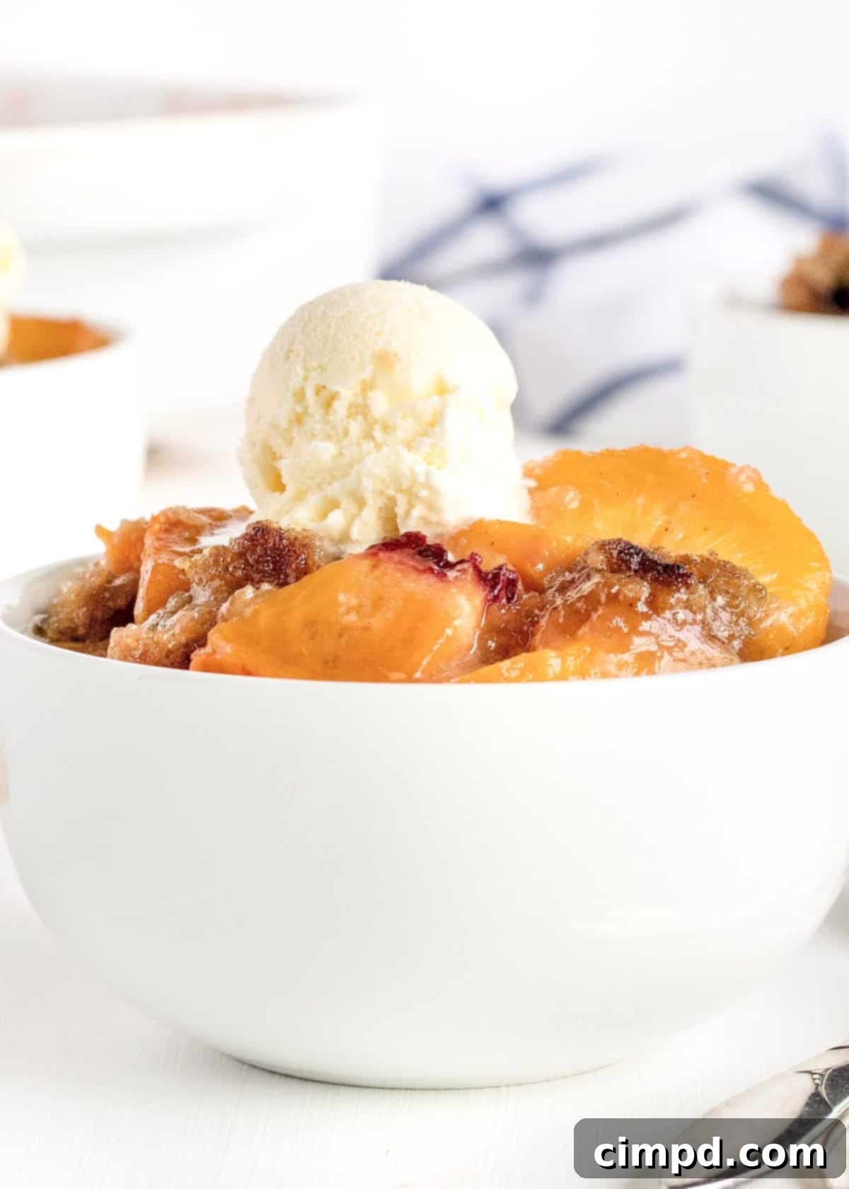 Fresh Peach Crumble by The BakerMama