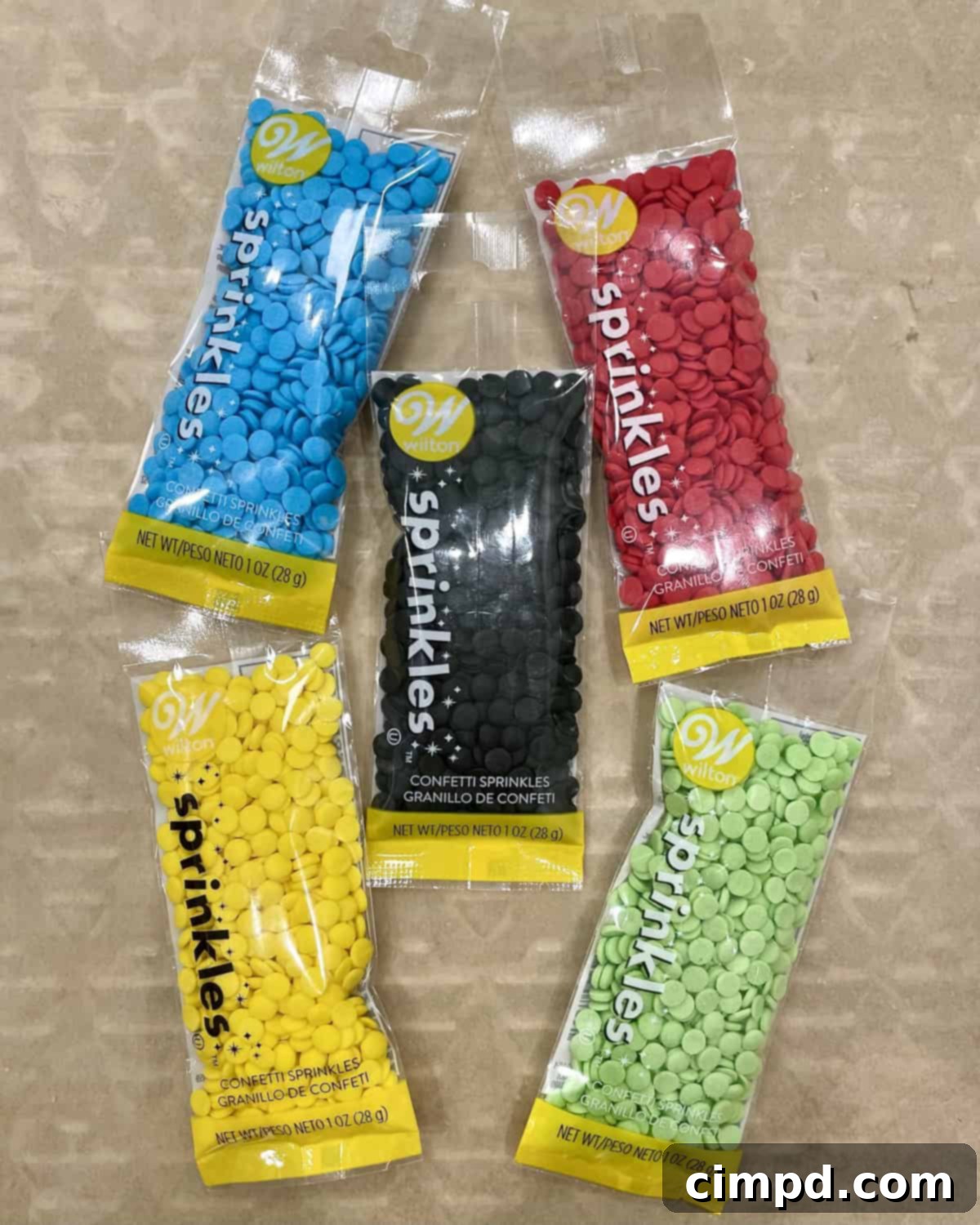 Ingredients for Olympics Snack Mix laid out for preparation