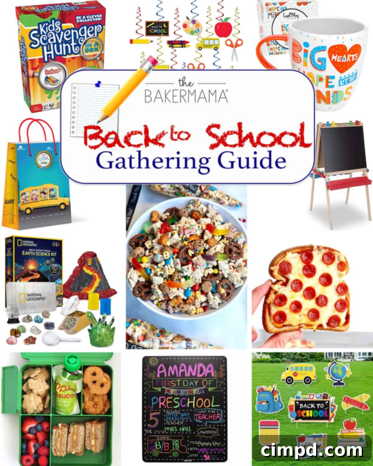 Welcome Back Bash Blueprint 2 Back to School Gathering Guide featuring party decor, food, and activities