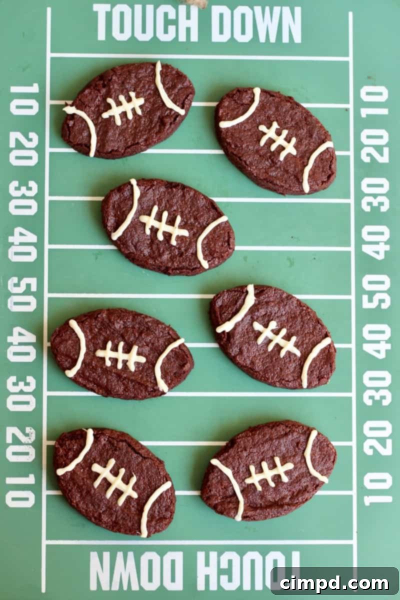Pigskin Fudge Brownies 2 Delicious Football-Shaped Fudge Brownies ready for game day