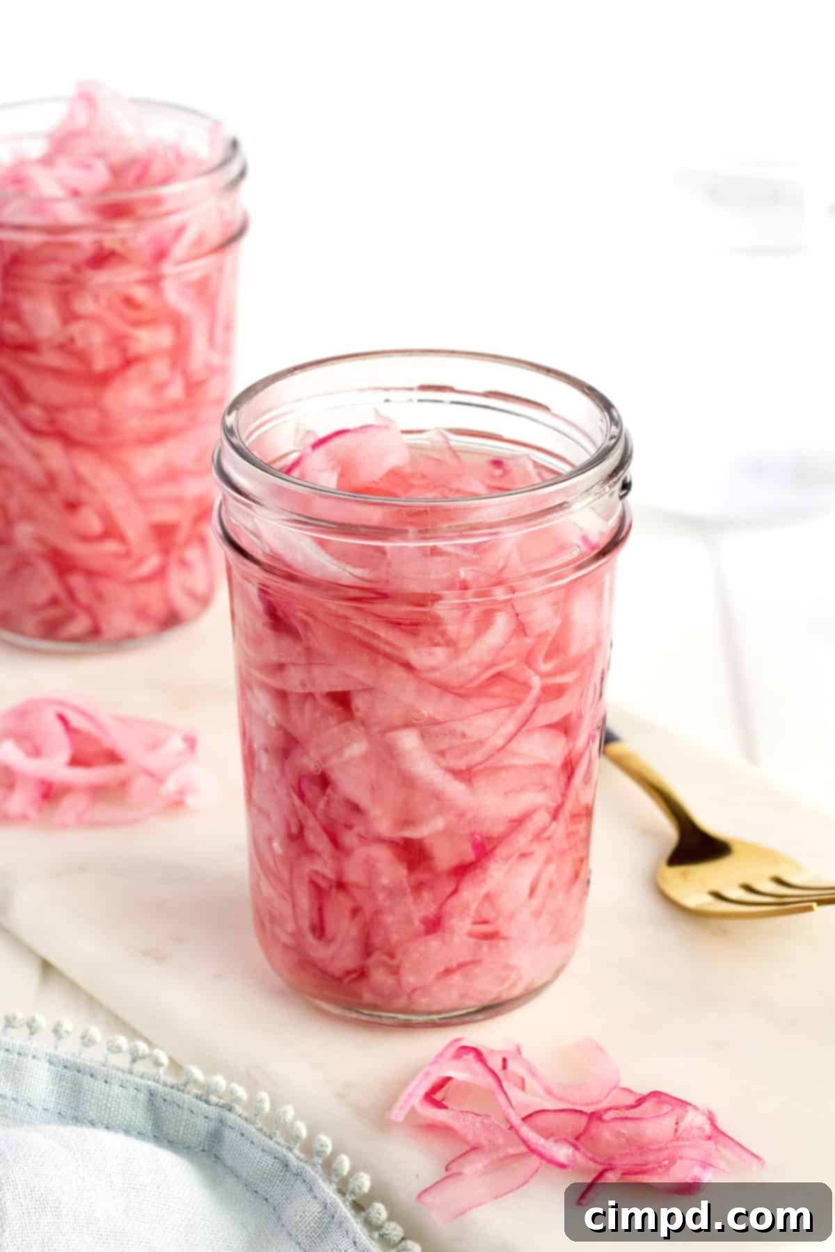 Quick and Easy Pickled Red Onions 2 How to Pickle Red Onion by The BakerMama