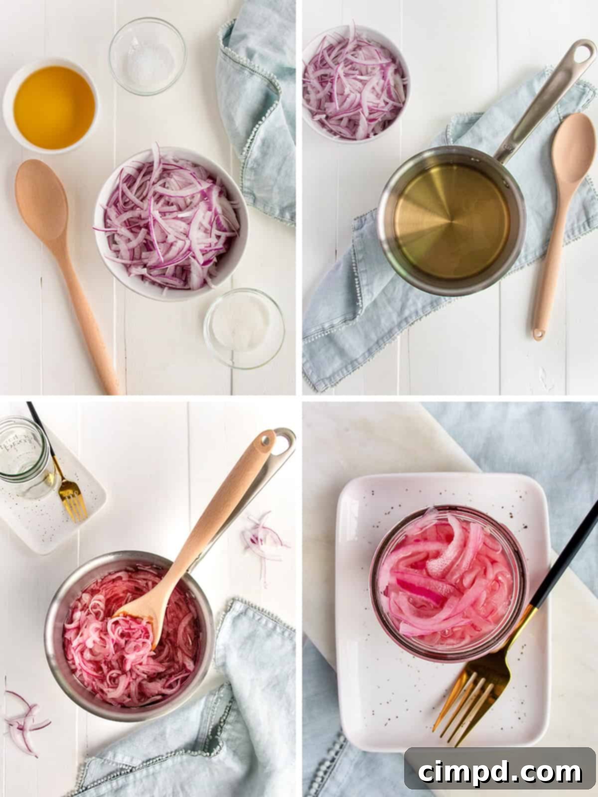 Quick and Easy Pickled Red Onions 4 Pickled Red Onions in a Jar
