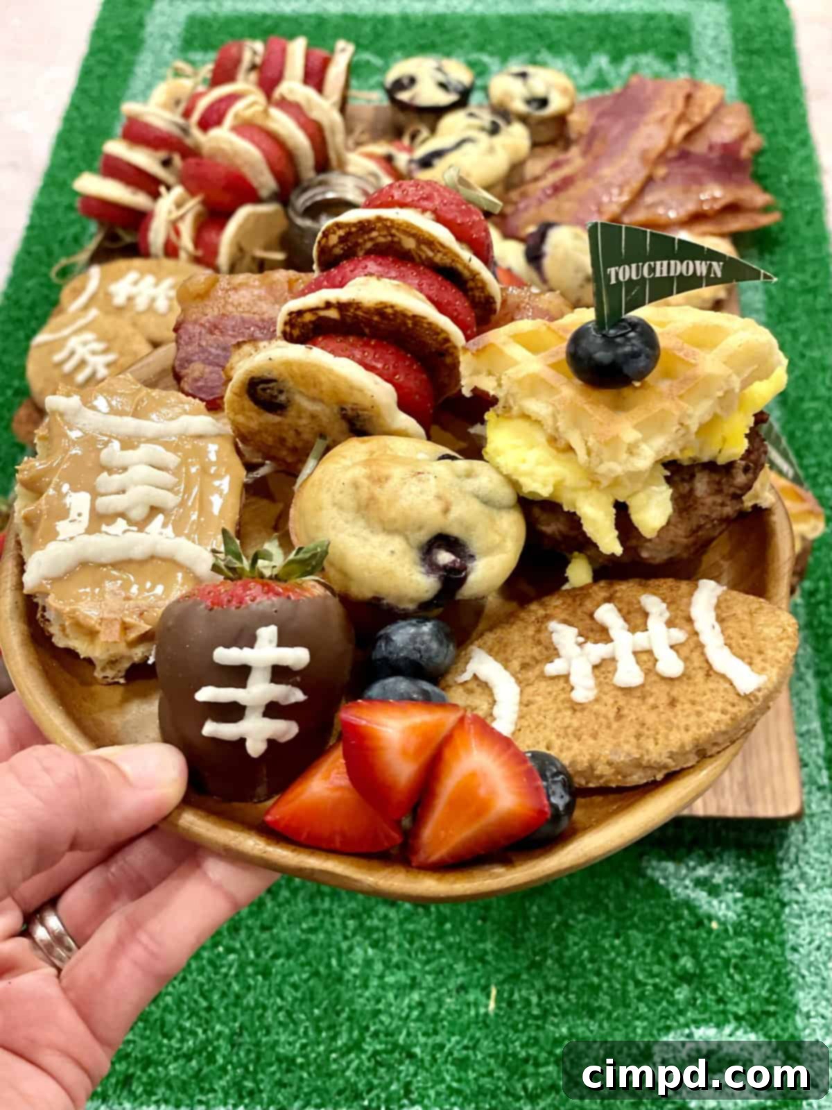 Tailgate Breakfast Board variety by The BakerMama