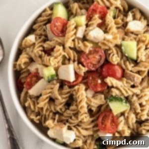 Hummus Pasta Salad by The BakerMama