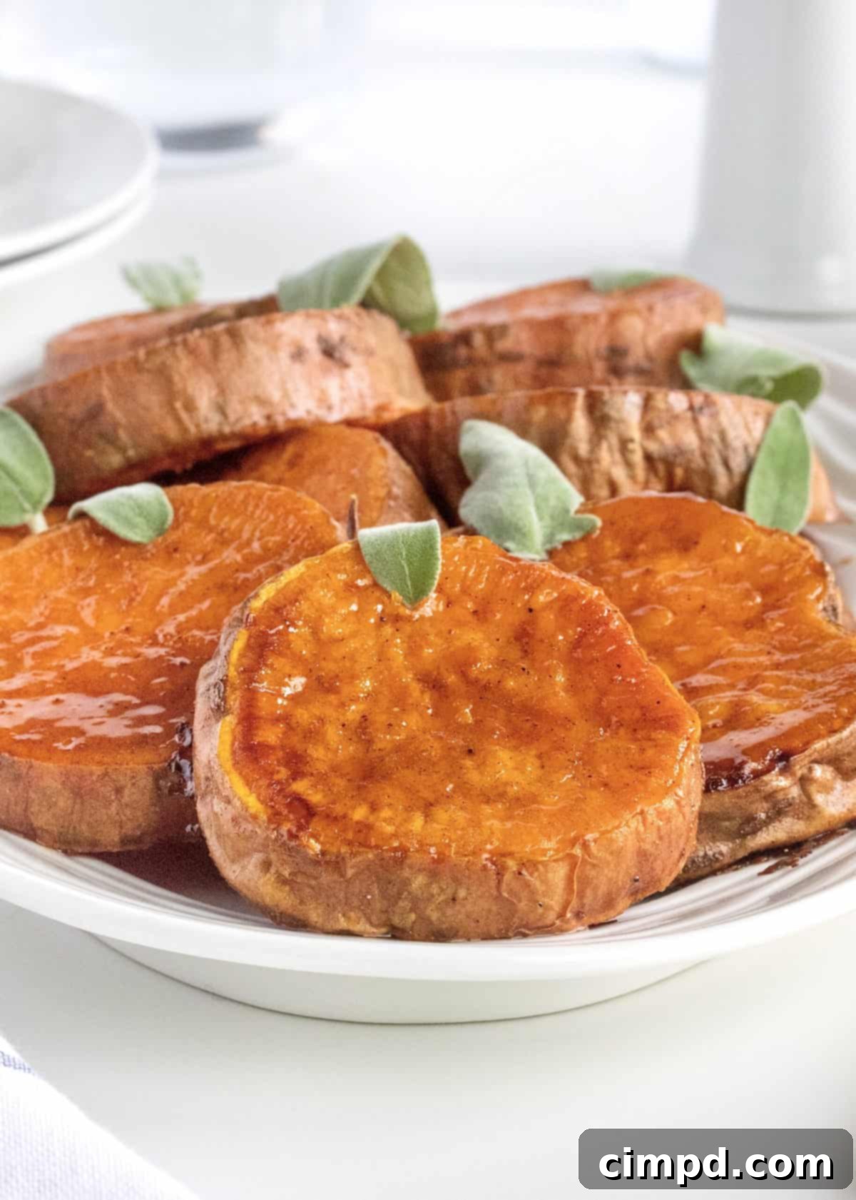 Perfectly Caramelized Maple Roasted Sweet Potatoes 3 Maple Roasted Sweet Potatoes by The BakerMama