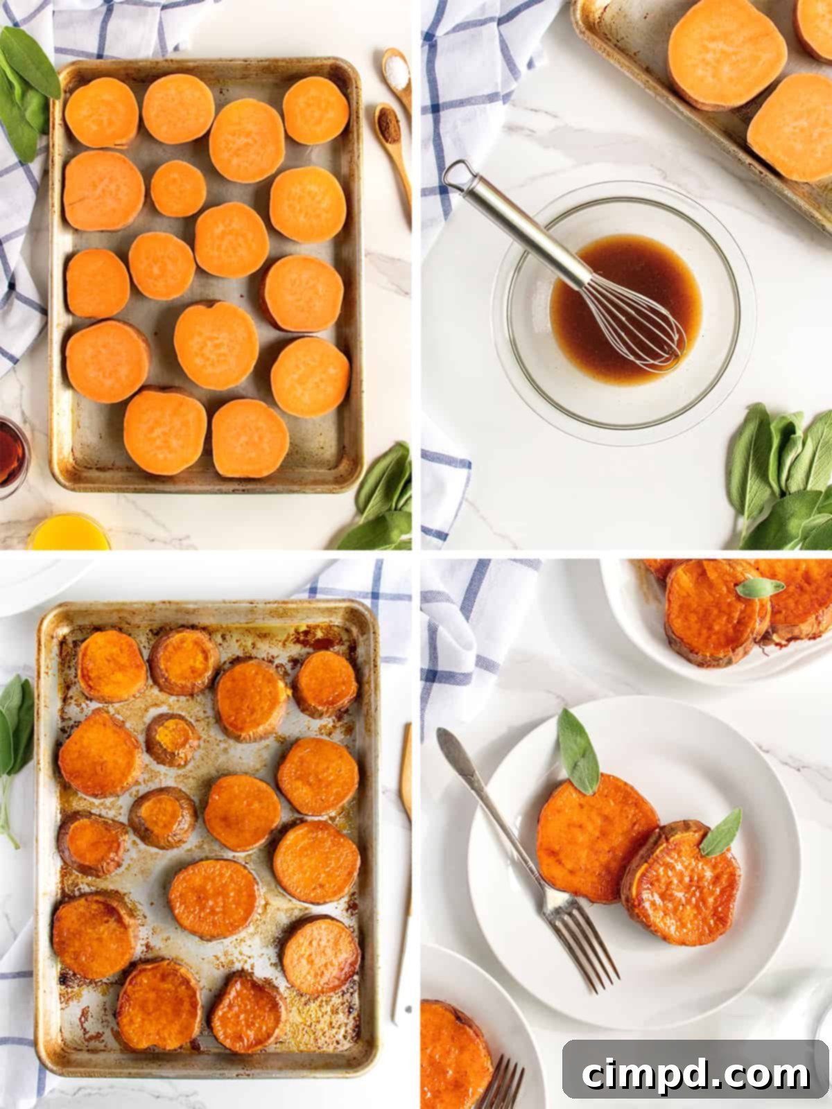 Perfectly Caramelized Maple Roasted Sweet Potatoes 5 Maple Roasted Sweet Potatoes by TheBakerMama