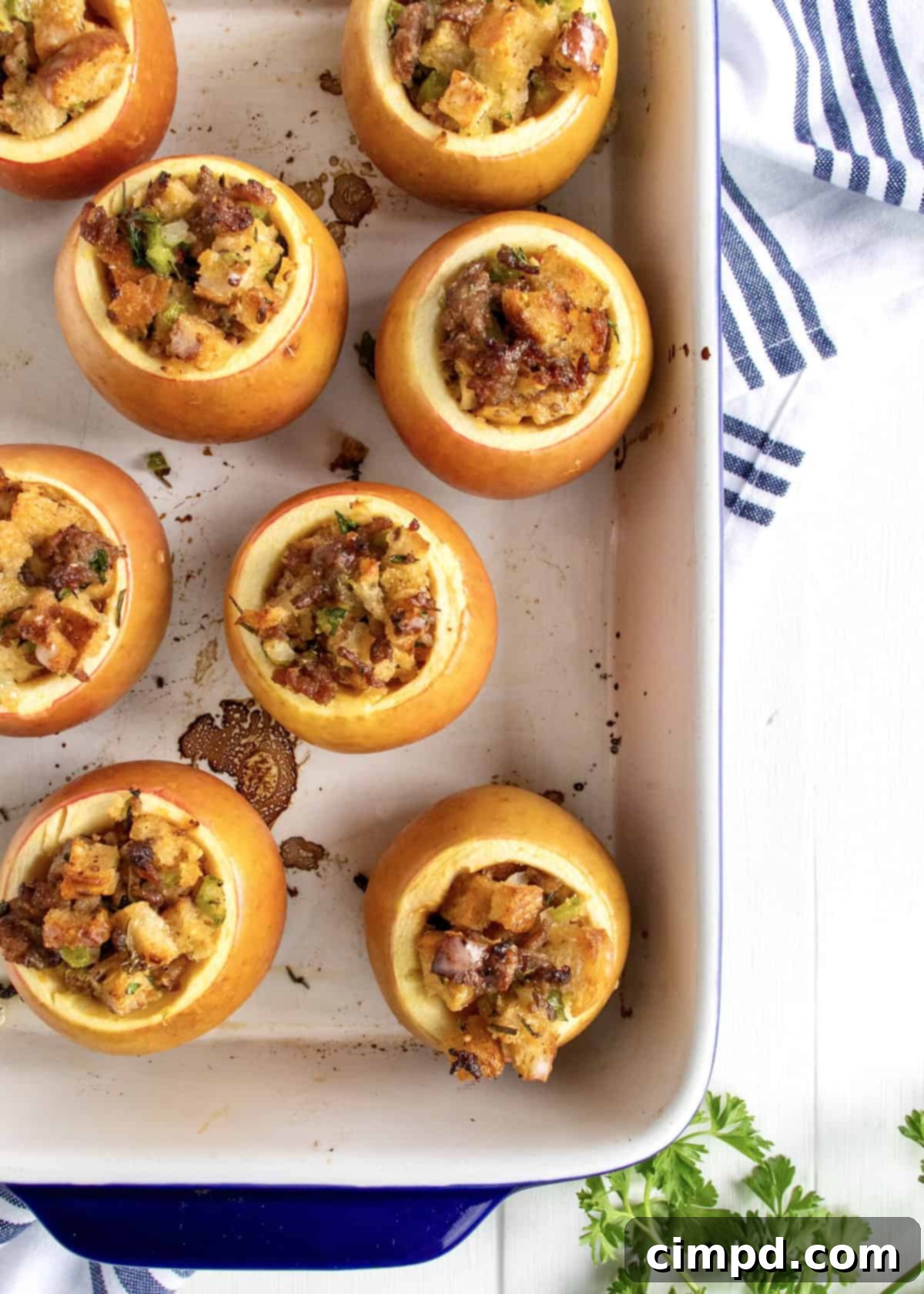 Savory Sausage-Stuffed Baked Apples 7 Sausage Dressing Stuffed Baked Apples by The BakerMama