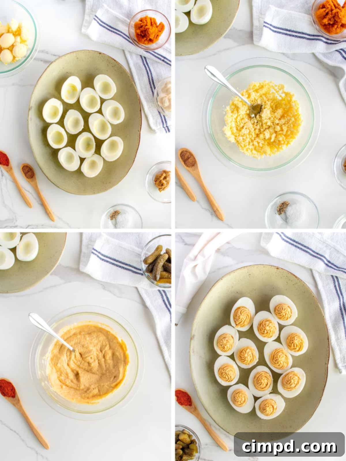 Autumnal Pumpkin Spiced Deviled Eggs 6 How to Make Pumpkin Spiced Deviled Eggs