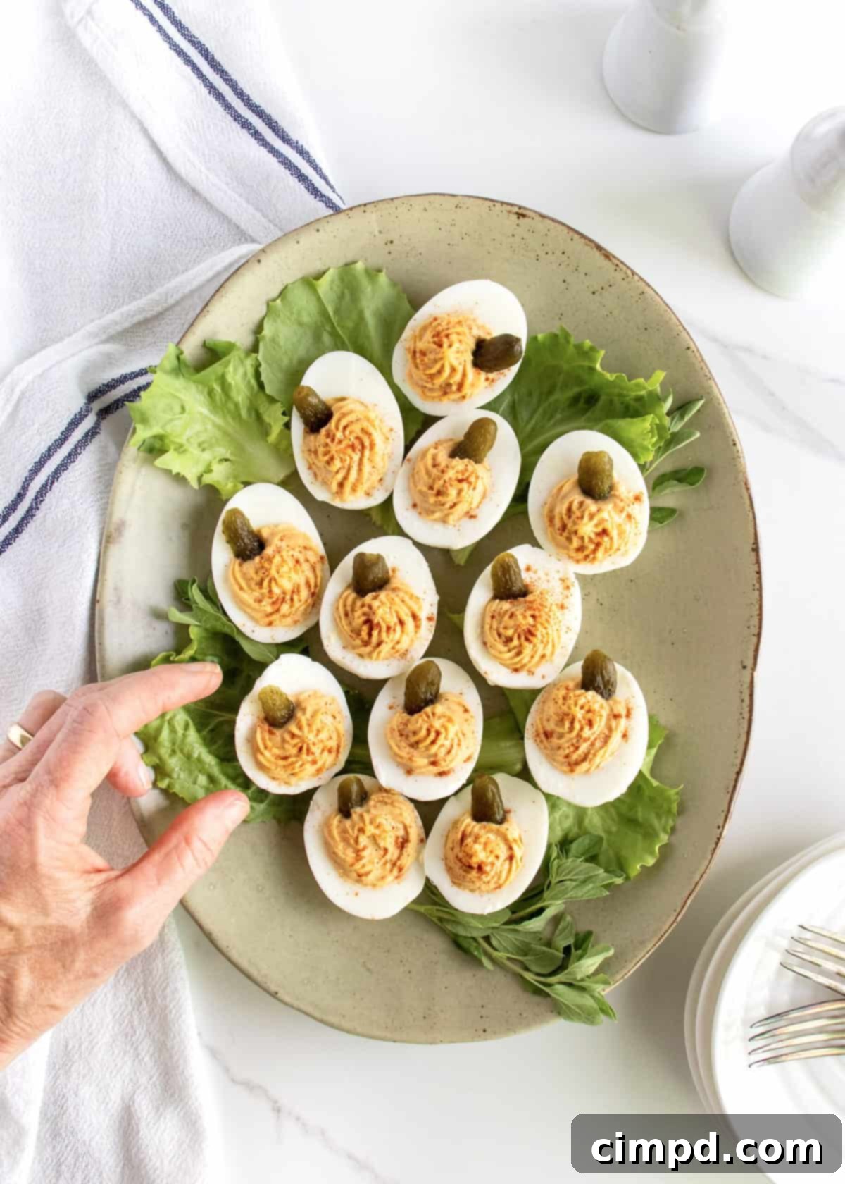 Autumnal Pumpkin Spiced Deviled Eggs 7 Pumpkin Spiced Deviled Eggs by The BakerMama