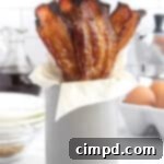 Maple Brown Sugar Candied Bacon 8 Baked Maple Brown Sugar Bacon by The BakerMama