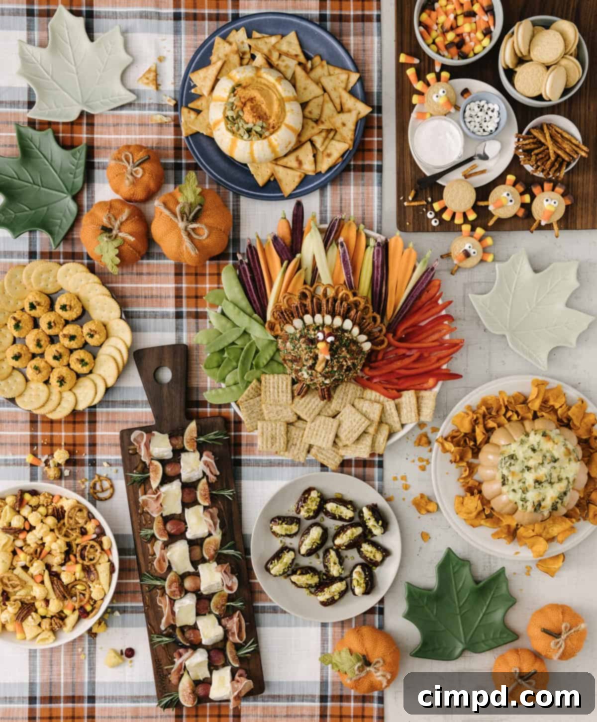 Thanksgiving Pre-Feast Snacks Spread from The BakerMama's Spectacular Spreads Cookbook