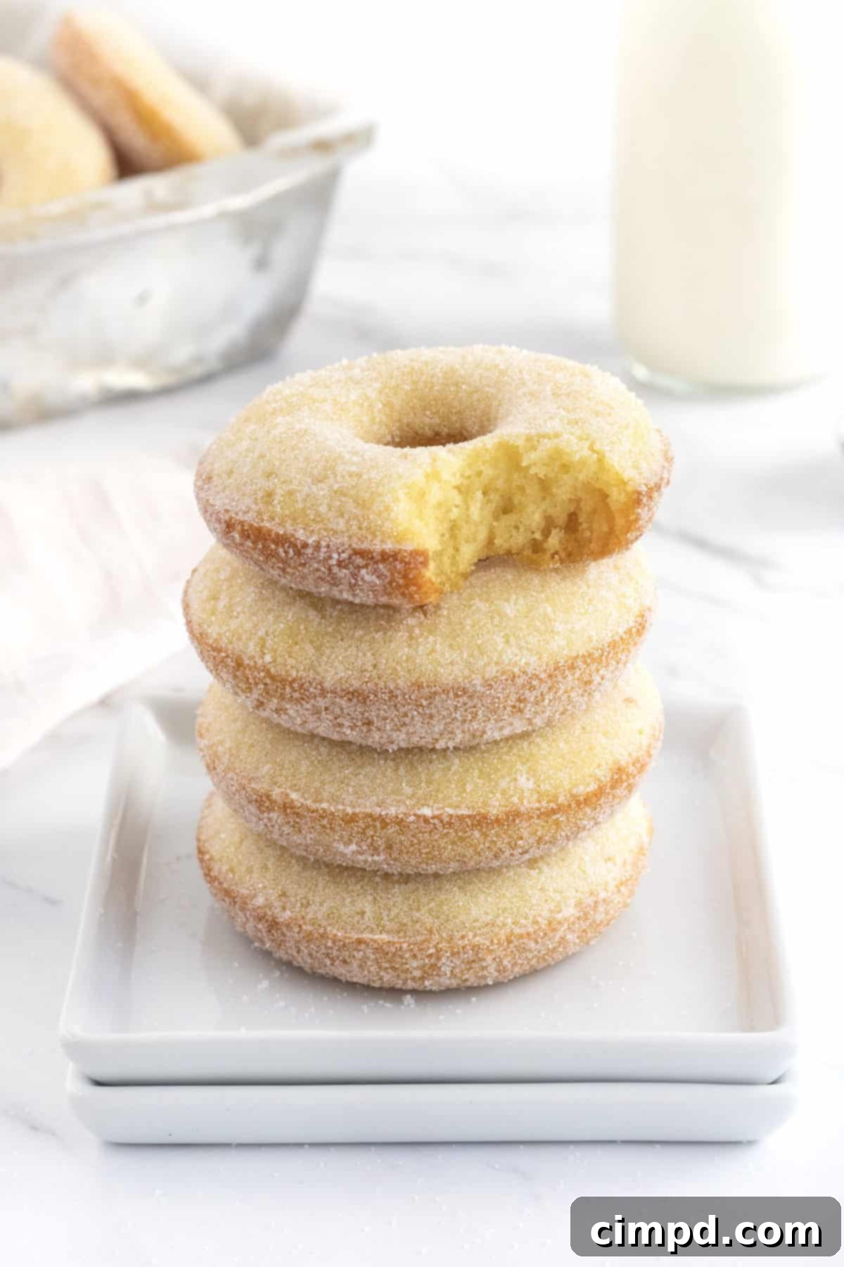 Delicious Sugar Coated Baked Donuts by The BakerMama