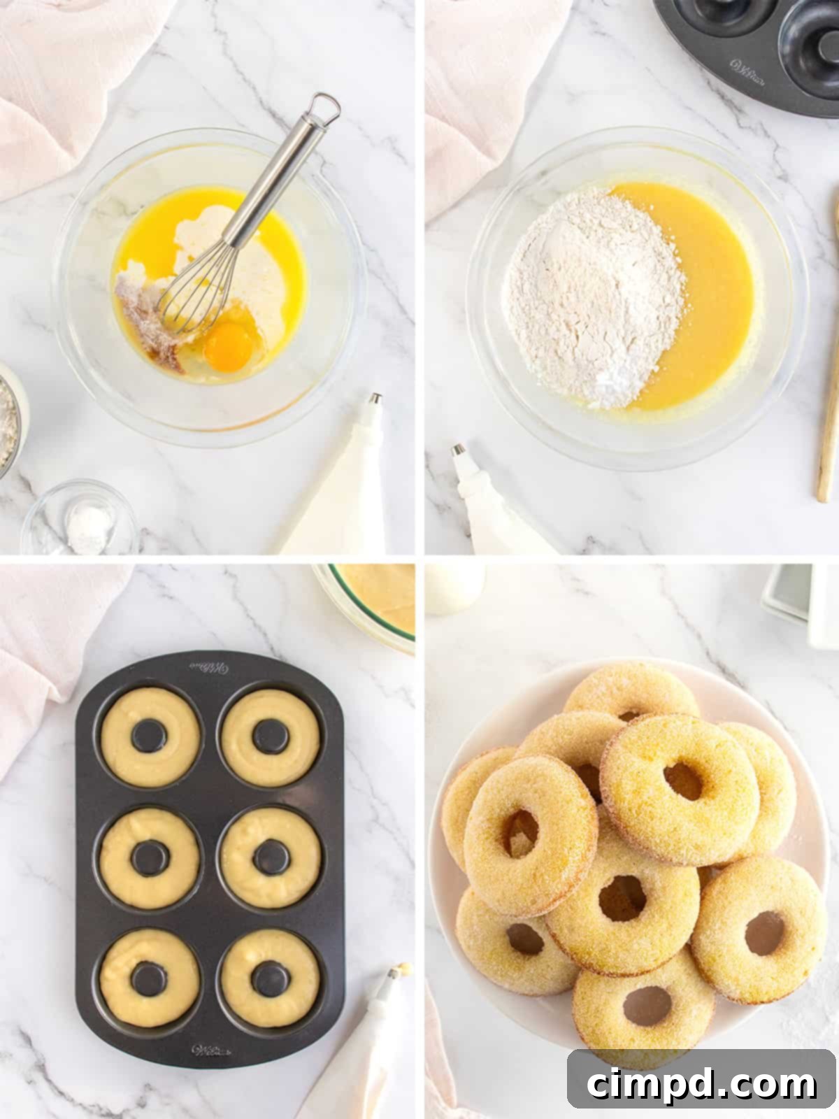 Plate of fresh Sugar Coated Baked Donuts