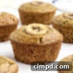 Flourless Banana Muffins by The BakerMama