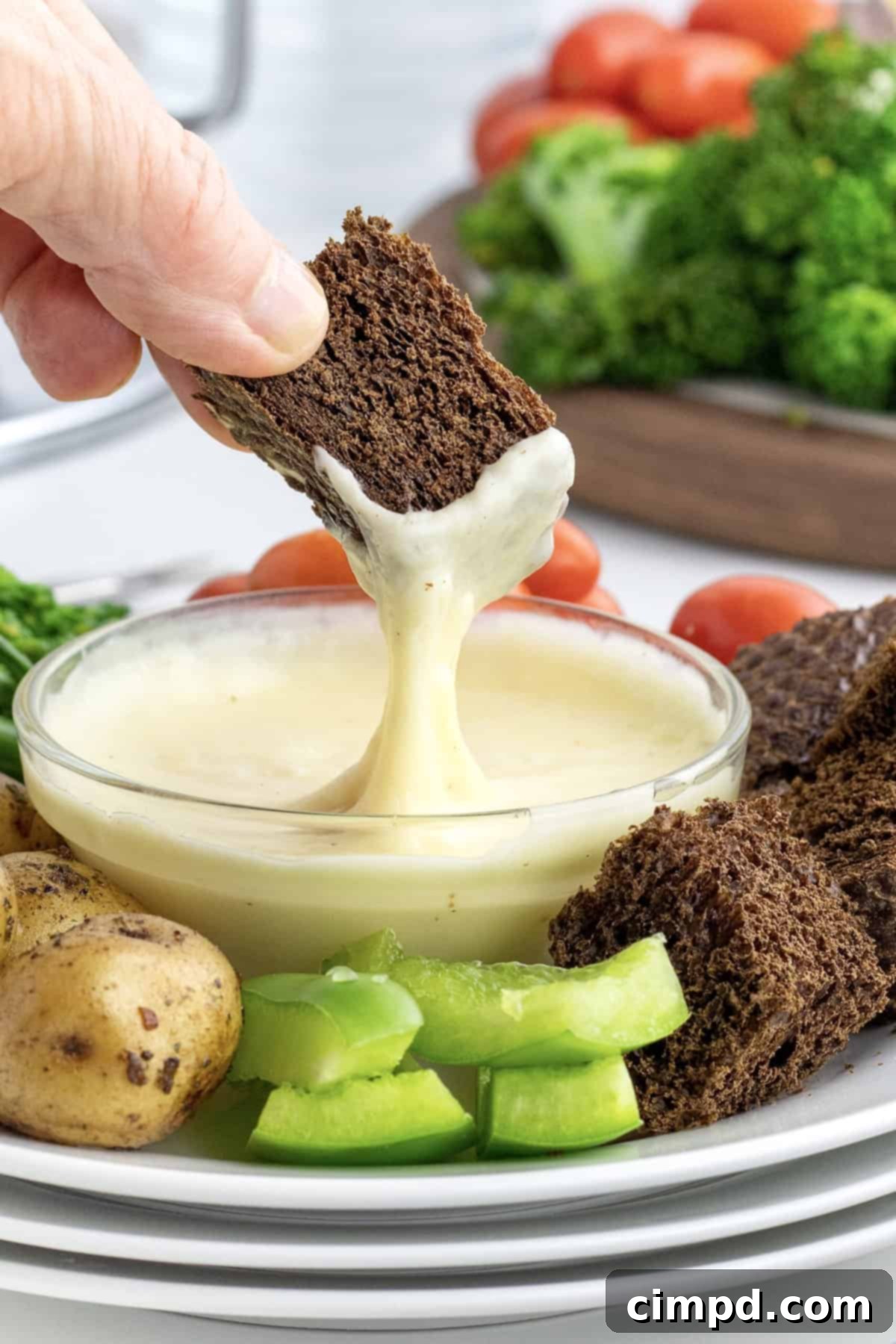 Cheese Fondue by The BakerMama