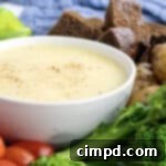 Three Cheese Fondue by The BakerMama