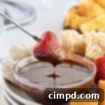 Easy Chocolate Fondue by The BakerMama
