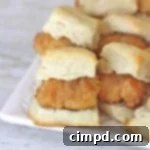 Oven Fried Mini Chicken Biscuits Recipe