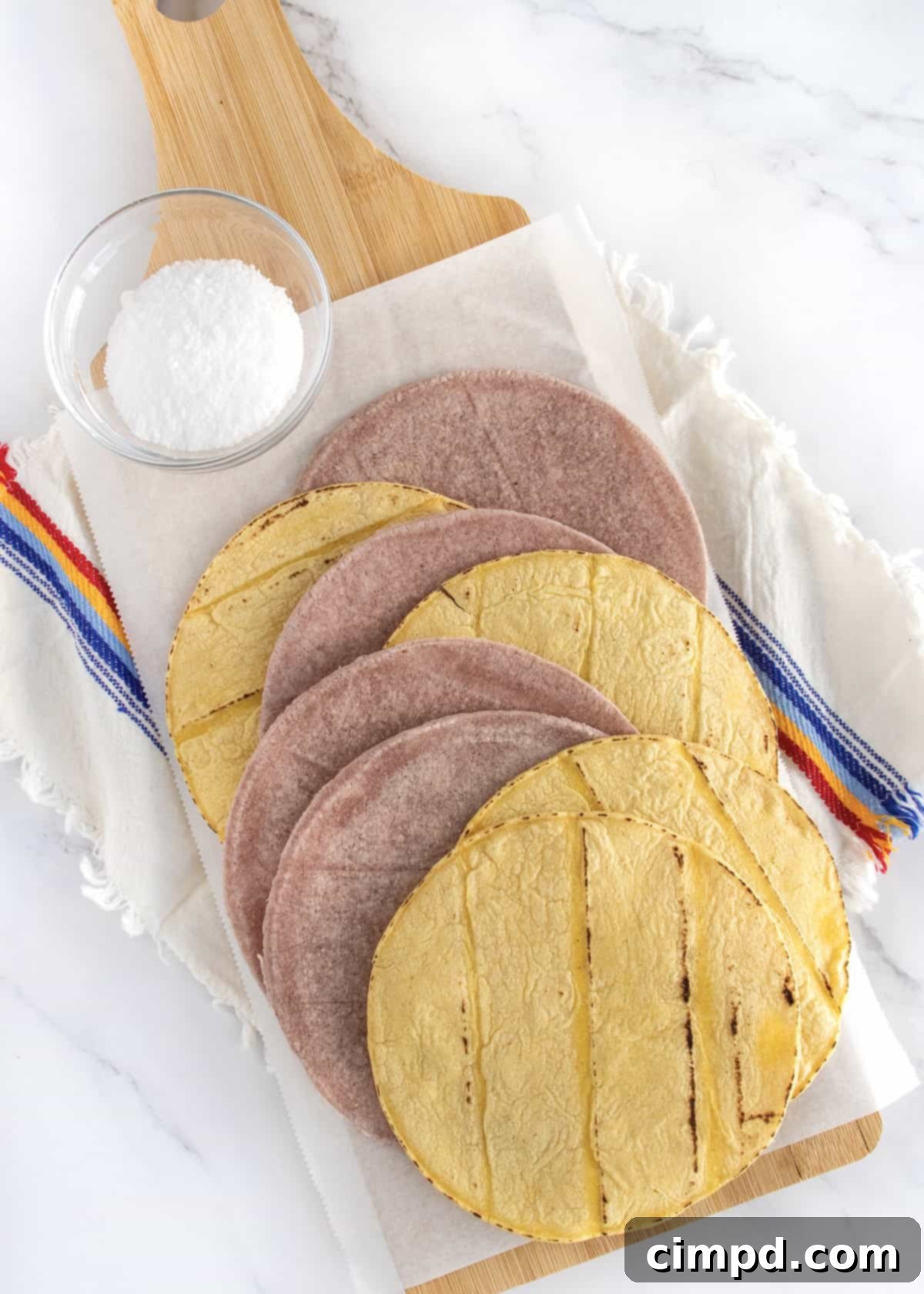 Ingredients for Baked Corn Tortilla Chips