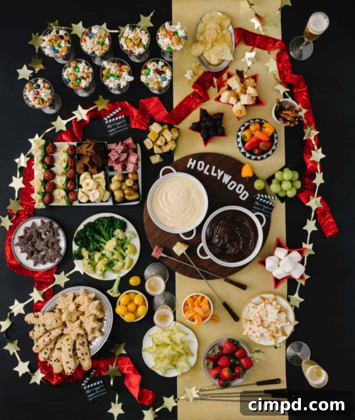 Red Carpet Bites 2 Awards Show Watch Party Spread by The BakerMama