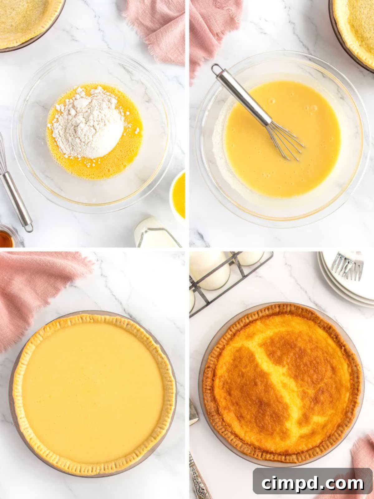 Velvet Buttermilk Bliss 5 A freshly baked Buttermilk Pie, golden brown and ready to cool by The BakerMama