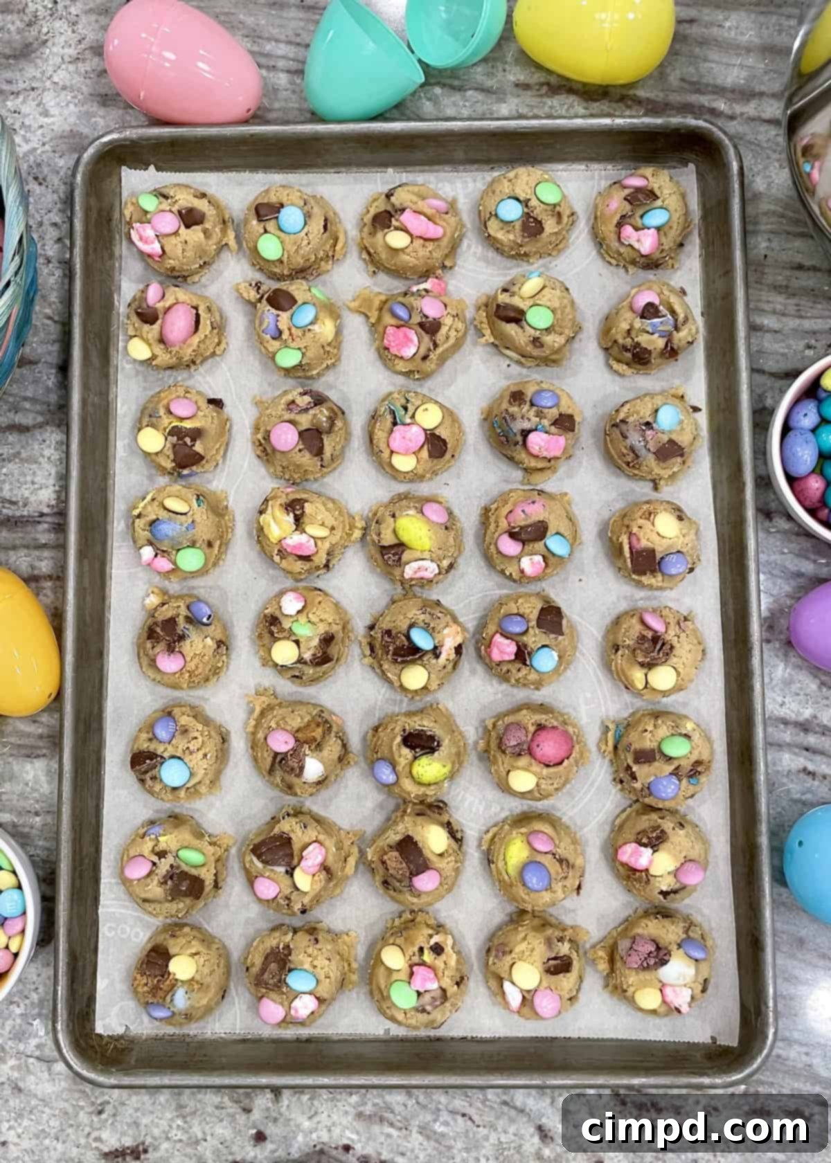 Leftover Easter Candy Cookie Dough by The BakerMama