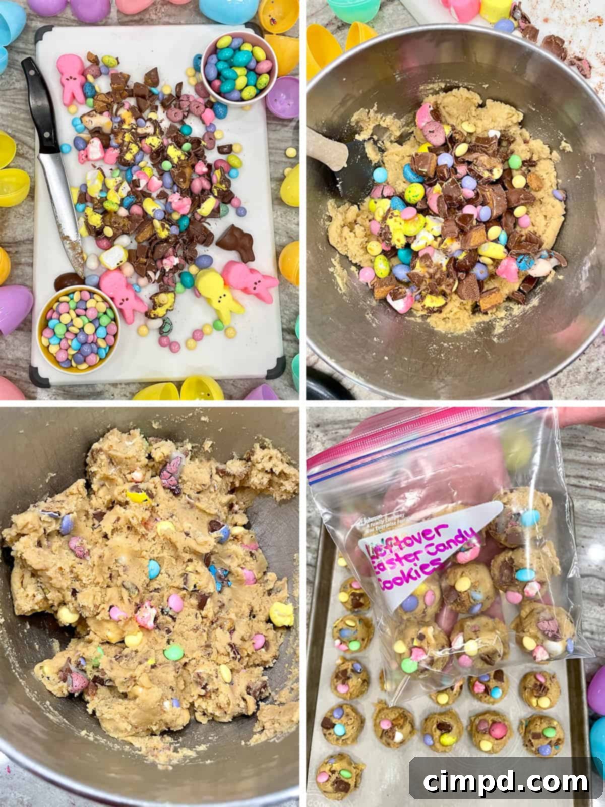 Leftover Easter Candy Cookie Dough by The BakerMama