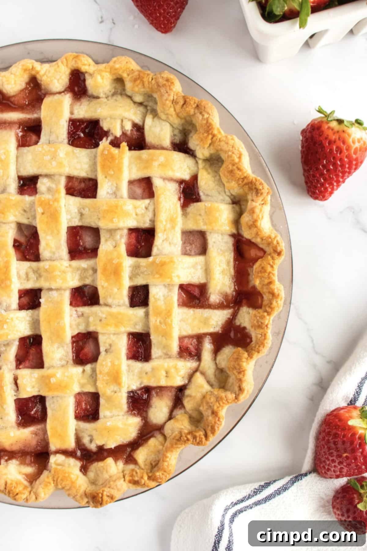 Luscious Strawberry Pie 2 Fresh Strawberry Pie by The BakerMama