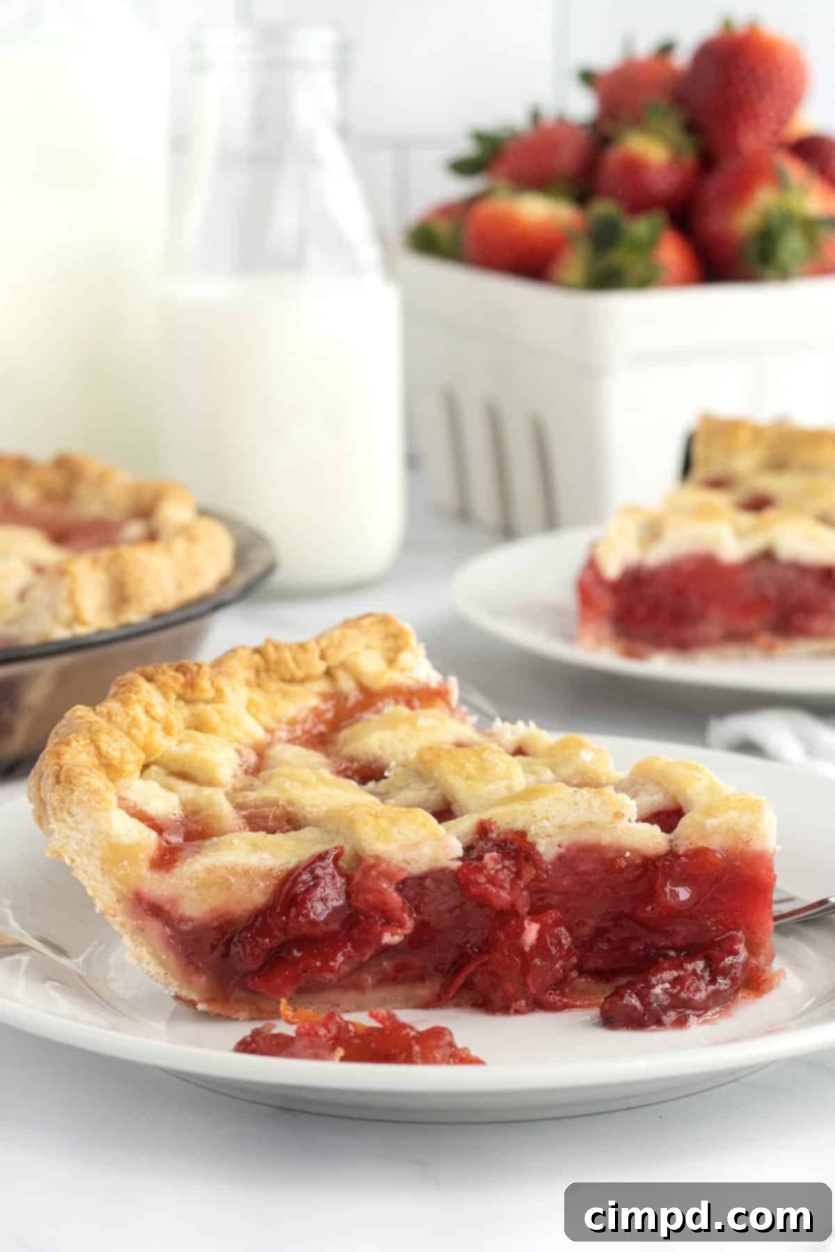 Luscious Strawberry Pie 3 Fresh Strawberry Pie by The BakerMama