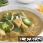 Zesty Green Chicken Chili 11 Green Chicken Chili by The BakerMama