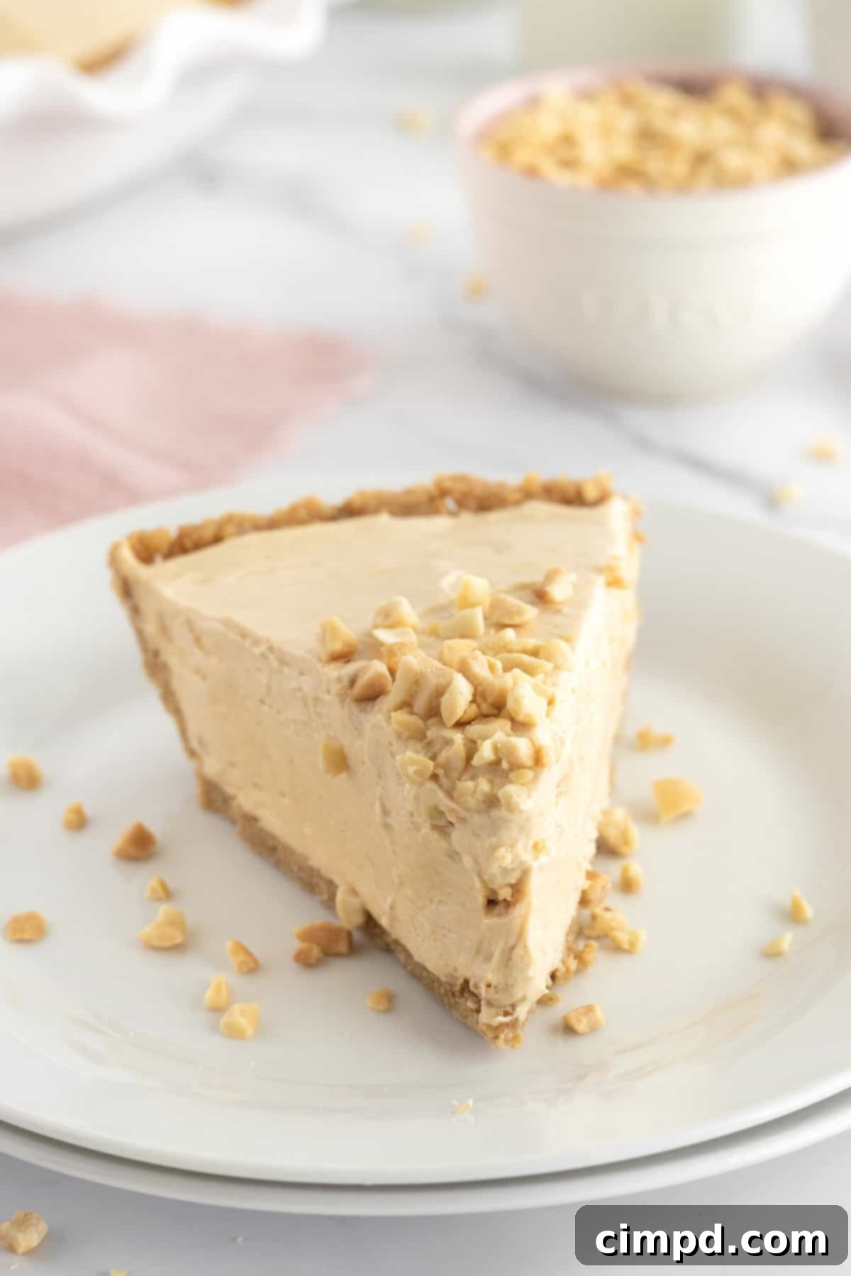 Effortless Peanut Butter Dream Pie 3 No-Bake Peanut Butter Pie by The BakerMama