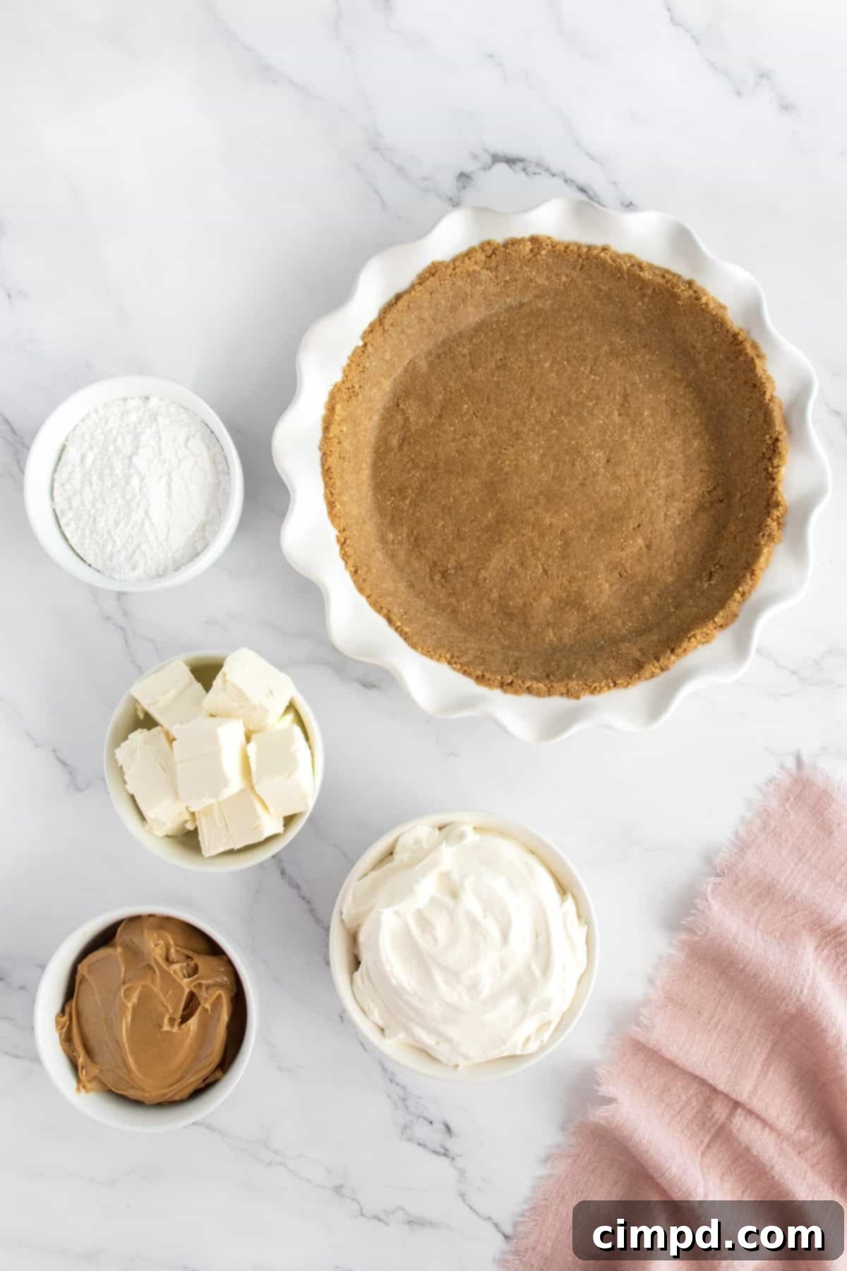 Effortless Peanut Butter Dream Pie 6 Peanut Butter Pie by The BakerMama