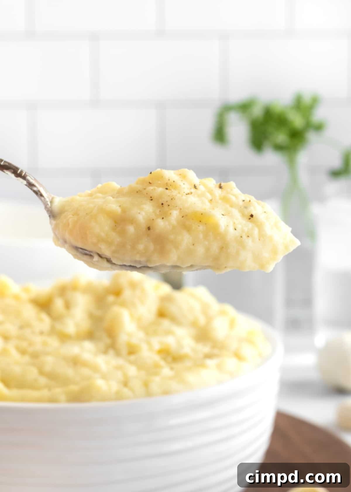 Velvety Mashed Potatoes 3 Creamy Mashed Potatoes by The BakerMama