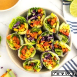 Refreshing Summer Wraps 11 Fresh Summer Rolls with peanut sauce.