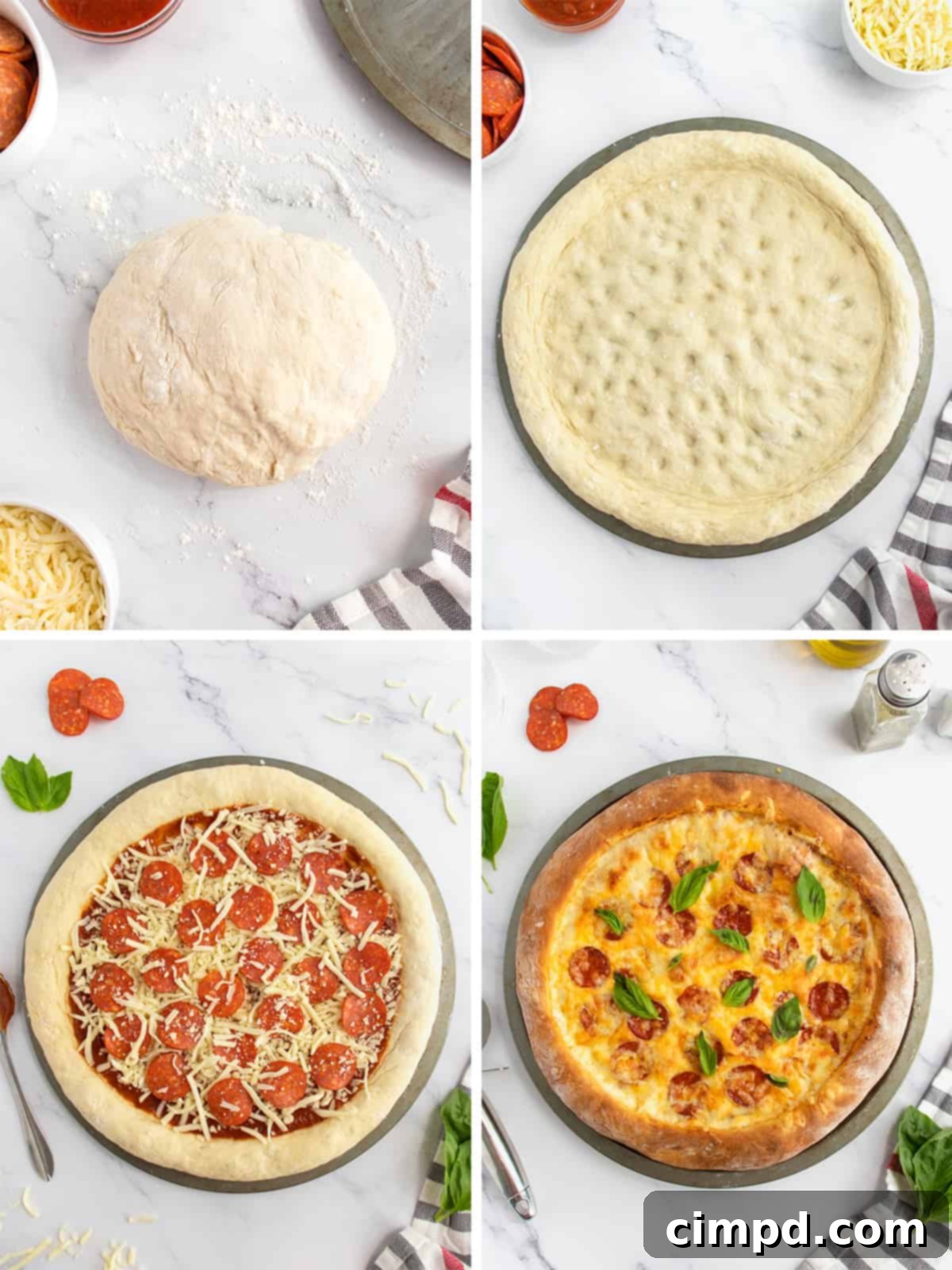 Quick and Simple Pizza Dough by The BakerMama