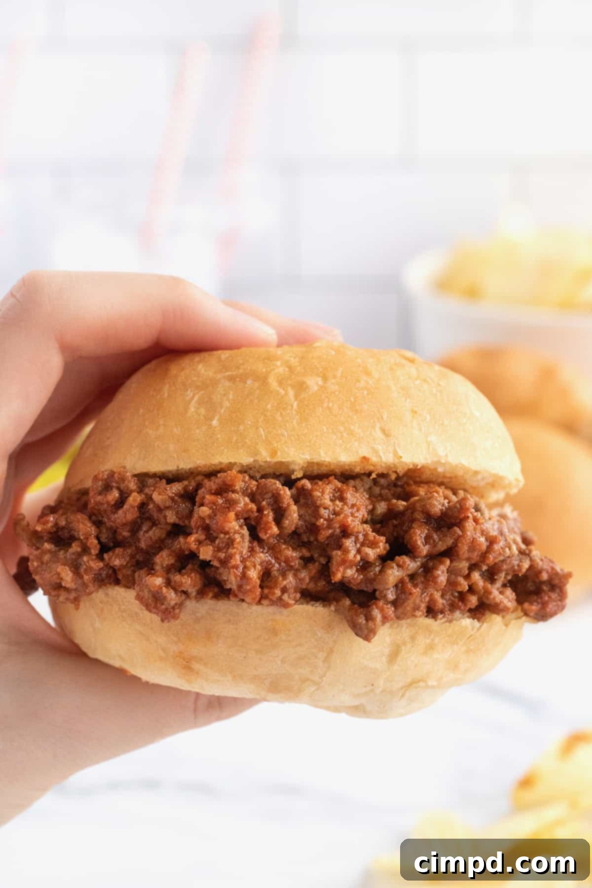 Effortless Sloppy Joes 3 Classic Sloppy Joe Sandwiches with Pickles and Chips