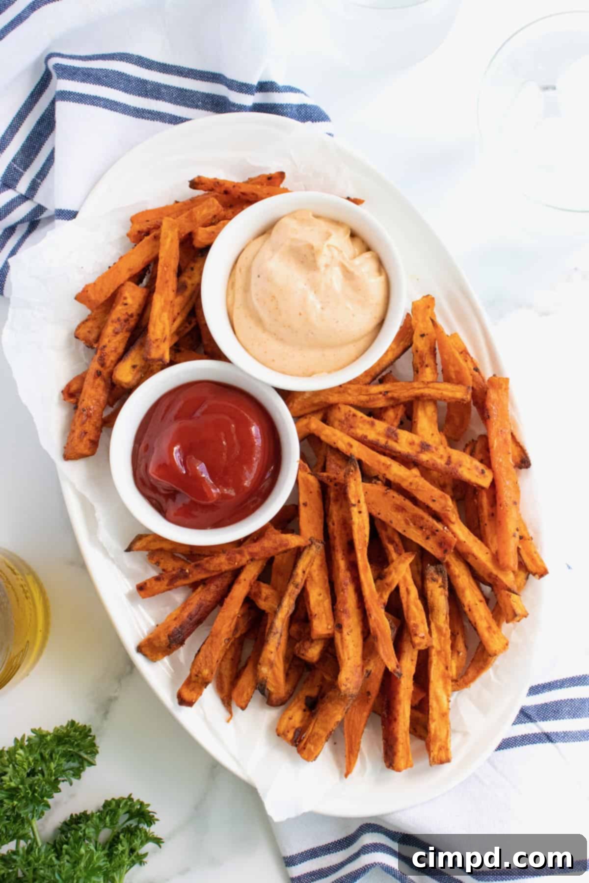 Perfectly Golden Baked Sweet Potato Fries