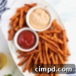 Baked Sweet Potato Fries by The BakerMama