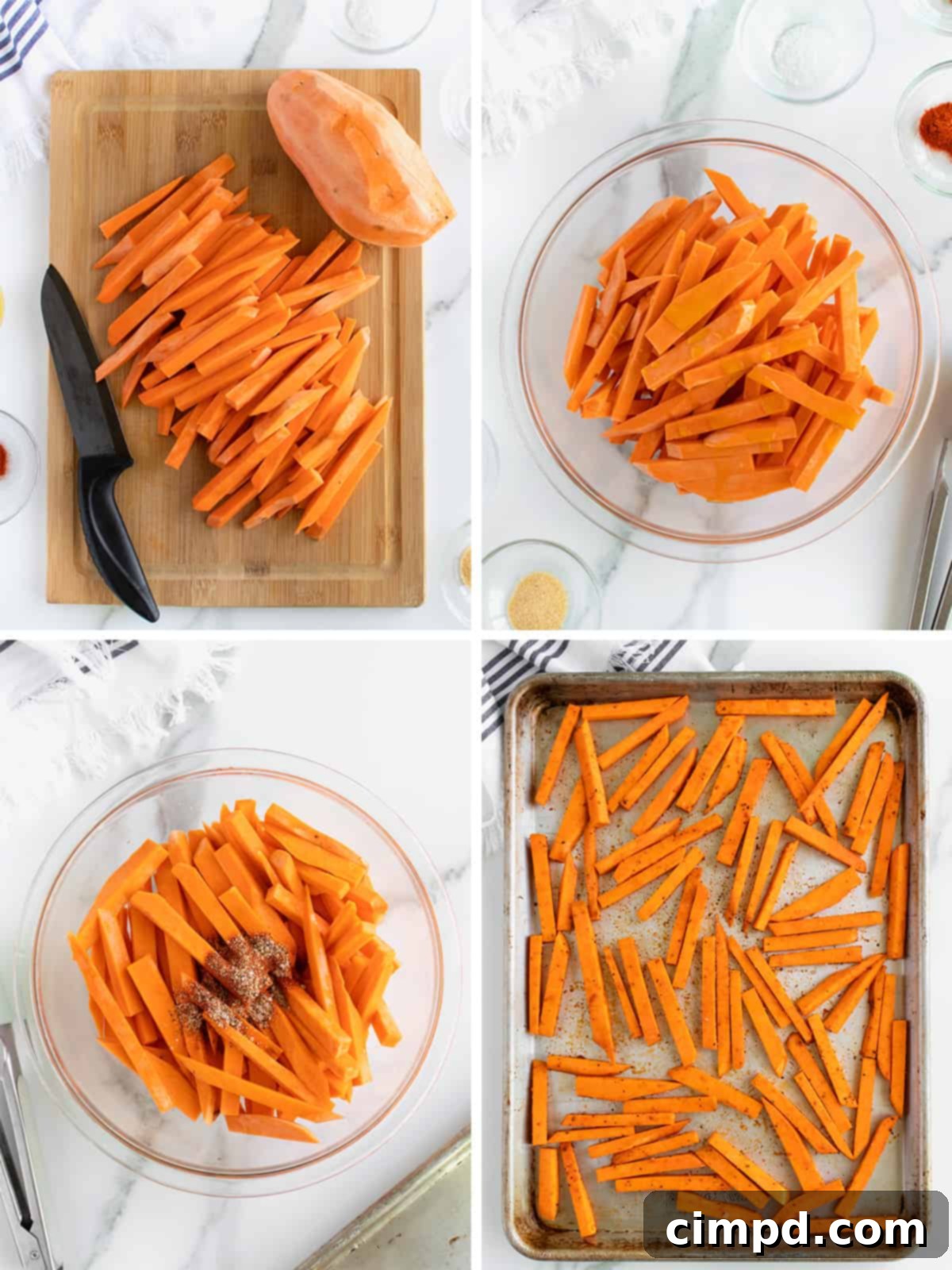 Baked Sweet Potato Fries by The BakerMama
