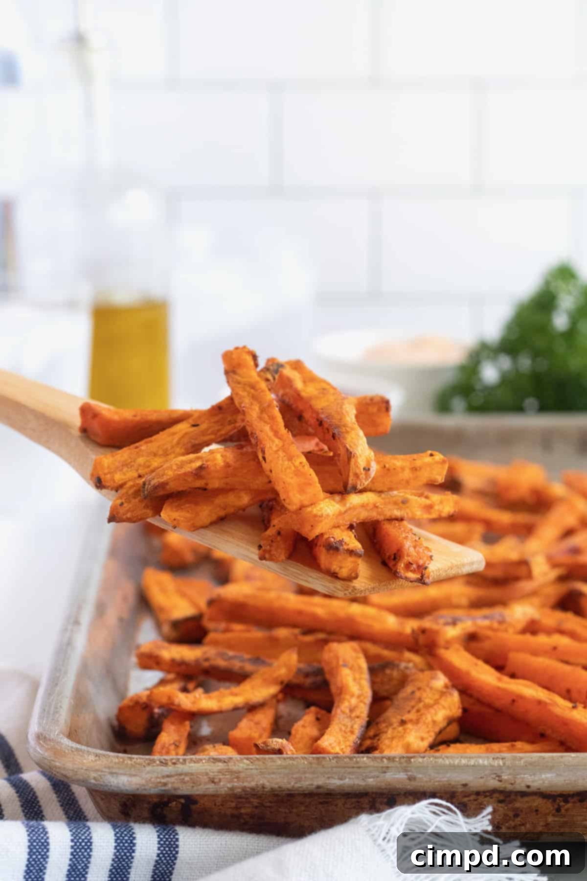 Baked Sweet Potato Fries by The BakerMama