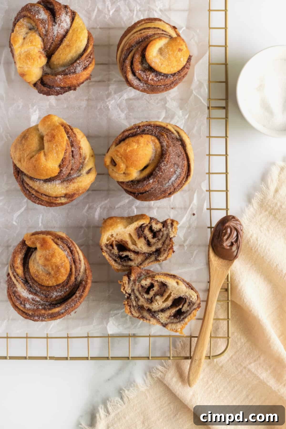 Nutella Cruffins by The BakerMama
