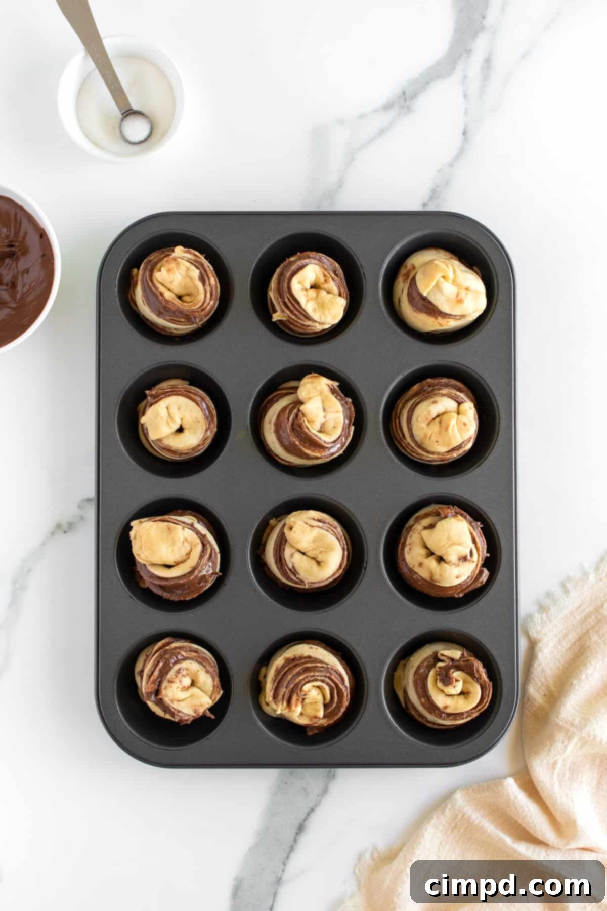 Nutella Cruffins by The BakerMama