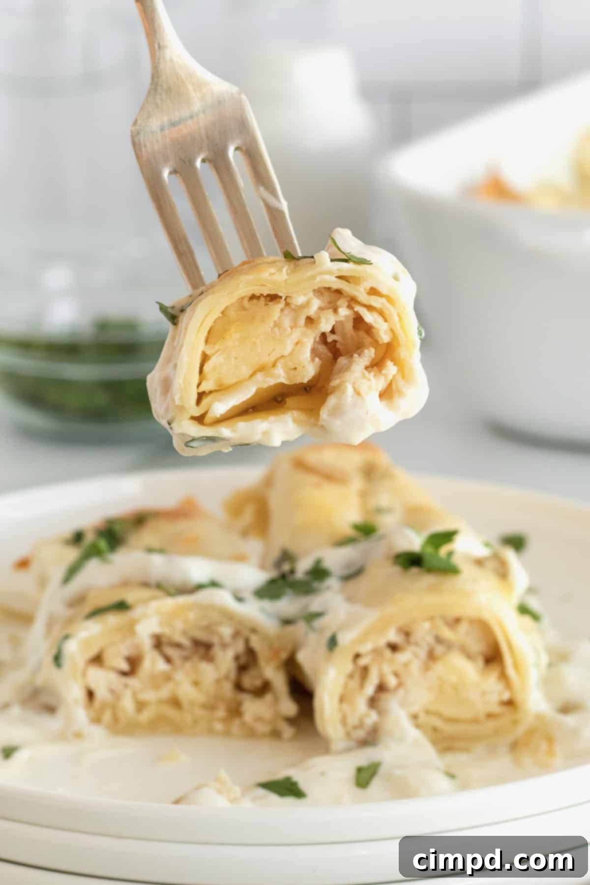 Velvet Chicken Enchiladas 3 Creamy Sour Cream Chicken Enchiladas, a family favorite